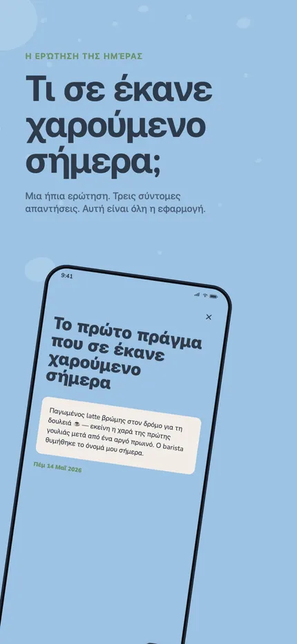 Γράφοντας μια καταχώριση στο MindHappy: τρεις σύντομες γραμμές για τη μέρα