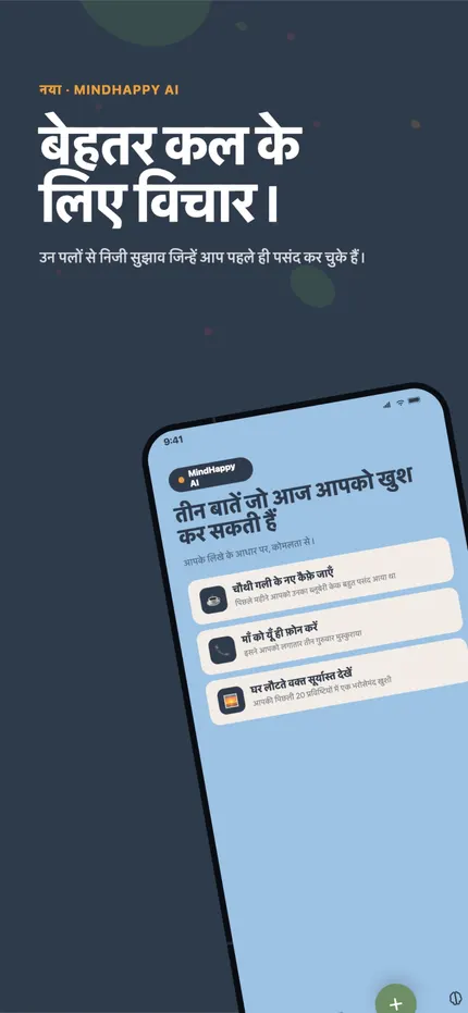 MindHappy का पुनरावलोकन, जो हाल की प्रविष्टियों के पैटर्न समेटता है