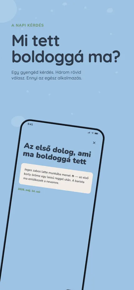 Bejegyzés írása a MindHappyben: három rövid sor a napról