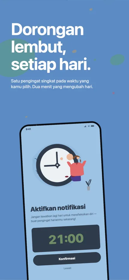 Tampilan rentetan di MindHappy dengan rentetan saat ini dan terpanjang