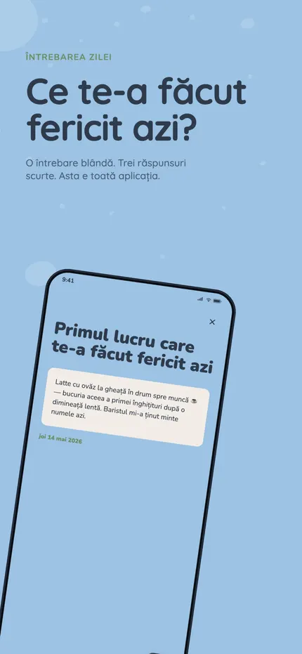 Scrierea unei însemnări în MindHappy: trei rânduri scurte despre zi