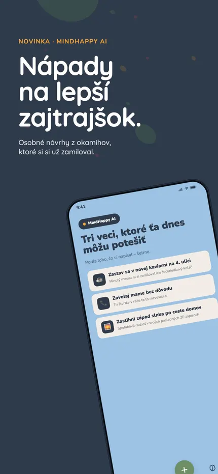 Ohliadnutie v MindHappy zhŕňajúce vzorce z posledných záznamov