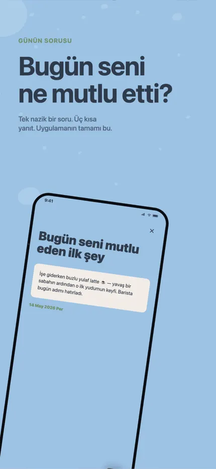 MindHappy'de kayıt yazmak: gün hakkında üç kısa satır