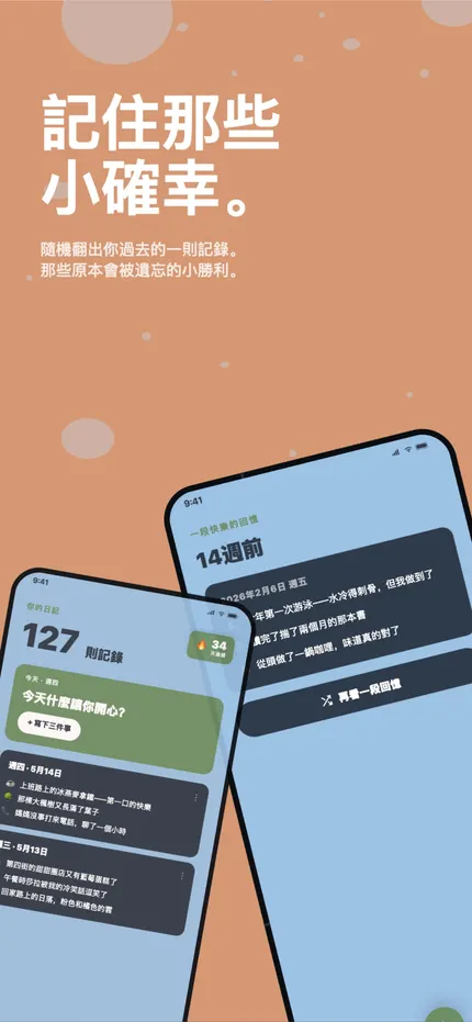 MindHappy 的「那一天」回憶，顯示一年前的紀錄